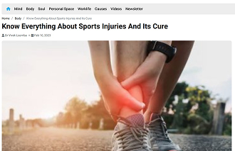 Know Everything About Sports Injuries And Its Cure