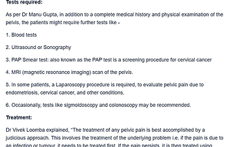 Pelvic pain: Causes, symptoms, tests required, treatment