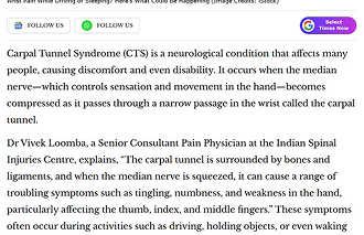 Wrist Pain While Driving or Sleeping? Here’s What Could Be Happening
